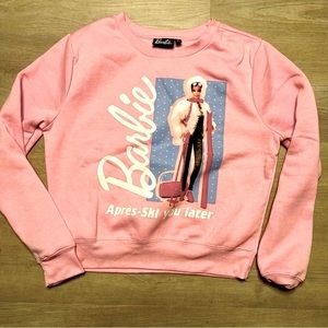 Barbie “Apres Ski” Sweatshirt, Pink, size M NWOT